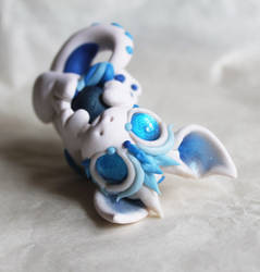 Bitty White and Blue Baby Dragon