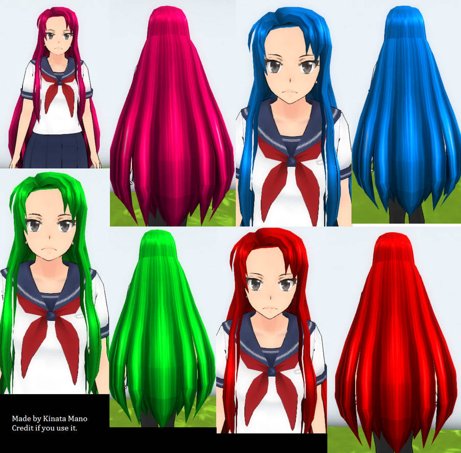 Yandere Simulator 4 Hair Color Textures DL By KinataMano On DeviantArt yandere-simulator-character-pack-1-exports-by-chellbit-on-deviantart