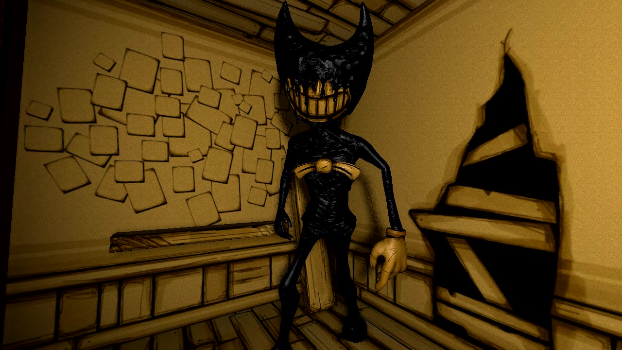 Ink Bendy (indie cross) HD old pose by Dorito3D on DeviantArt