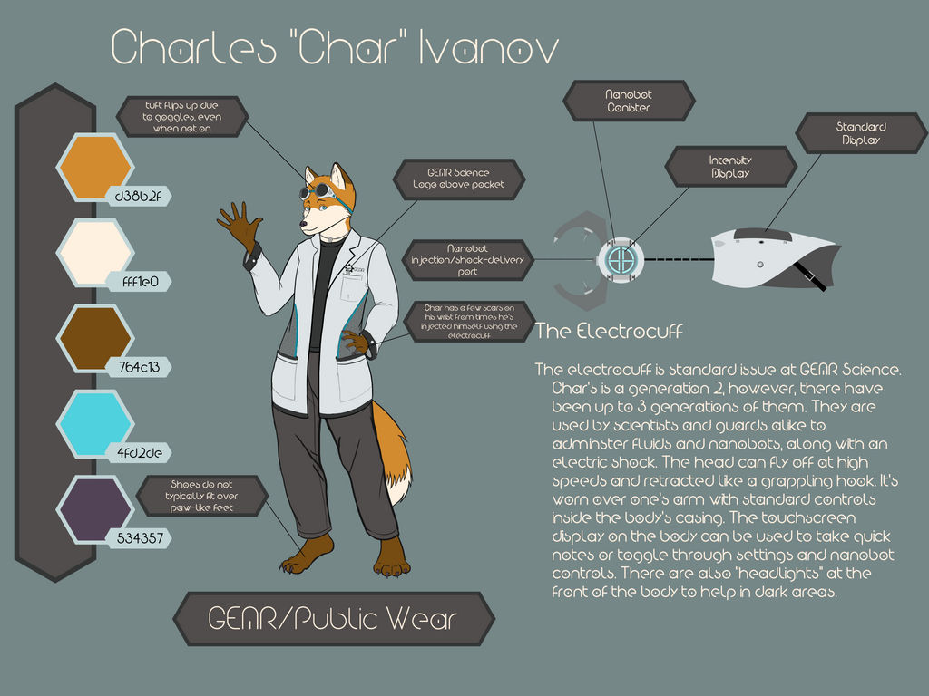 Charr Reference Char Reference (GEAR Attire and Electrocuff) by thetfkitsune on DeviantArt