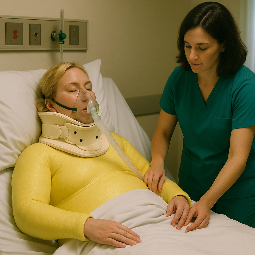Neck Cast Heather's Full Body Cast: Neck Surgery by DieselAsh320 on DeviantArt