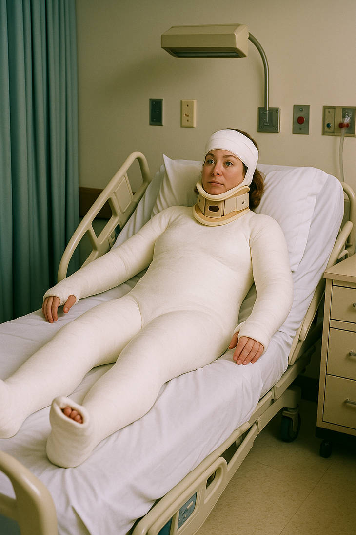 1980s Hospital Female In Full Body Plaster Cast By DieselAsh320 On 1980s-hospital-female-in-full-body-plaster-cast-by-dieselash320-on