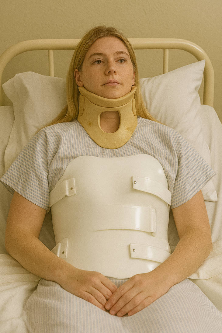 Clamshell TLSO Brace and Neck Brace in Hospital by DieselAsh320 on ...