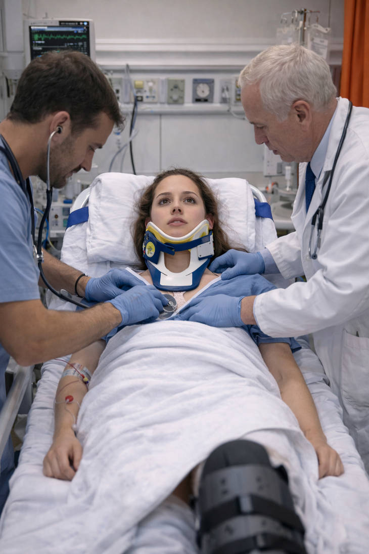 Injured Brunette Assessed in the ED by DieselAsh320 on DeviantArt