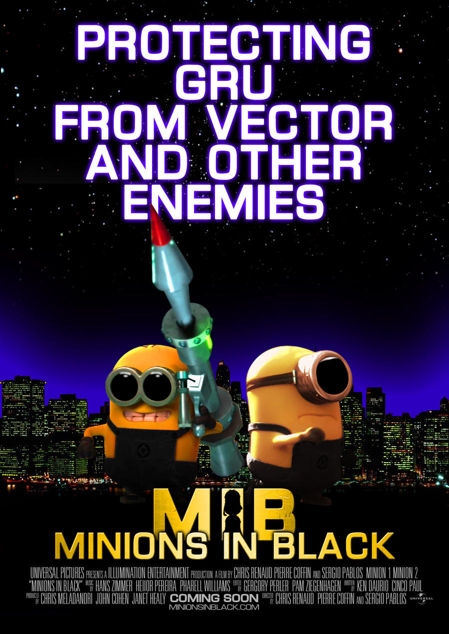 Minions in Black Poster