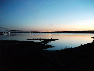 Sunset Over the River