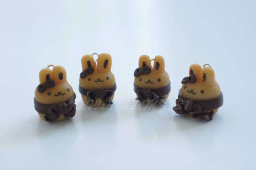 Kawaii Choco Bunny Cupcake Charm