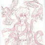 Akira and Beasts pencils