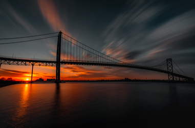 Ambassador Bridge Sunset by WindsorPhotos