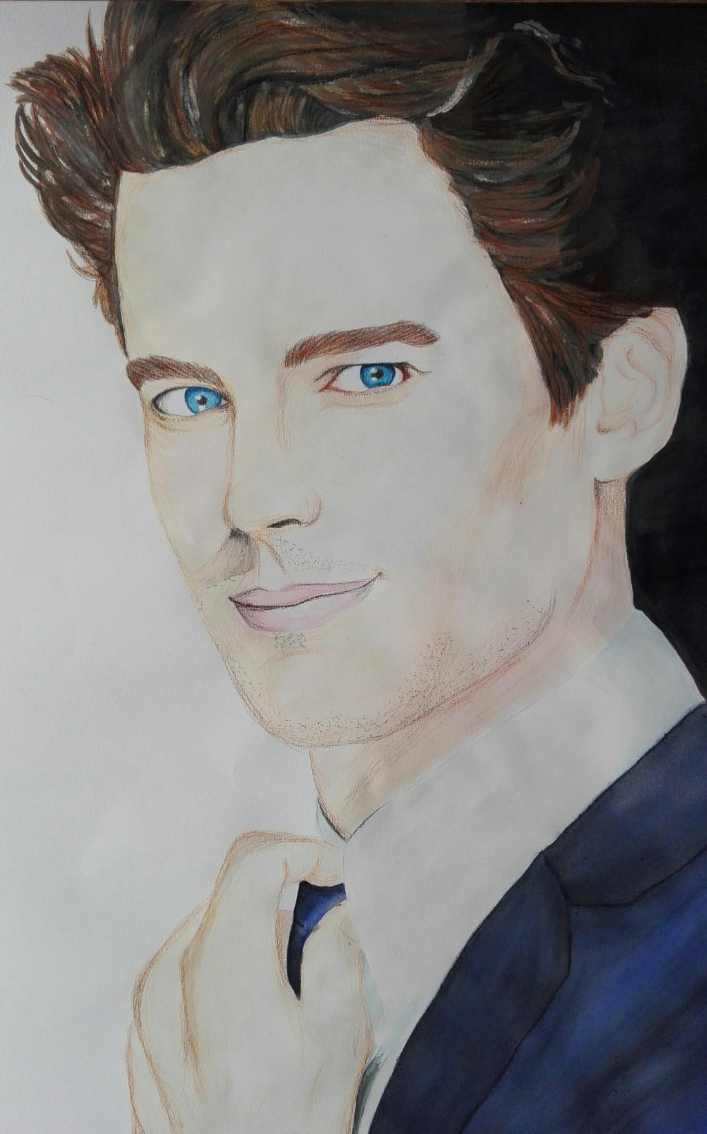 Neal Caffrey - White Collar ( water colour) by escape-to-new