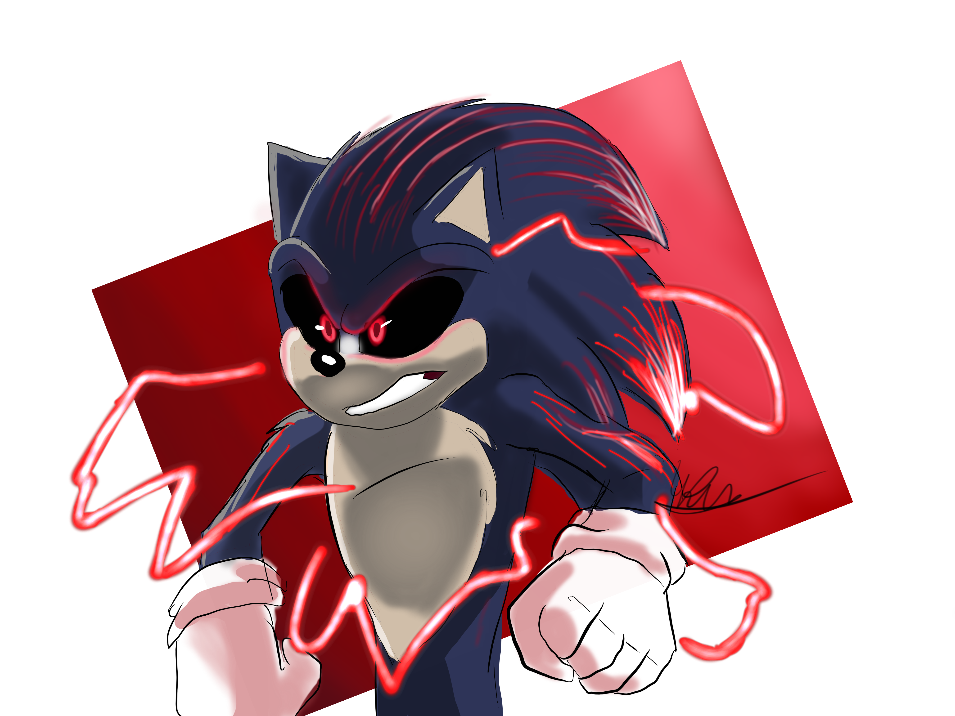 Dark Sonic.Exe (edited) by Sonicexedemonio on DeviantArt