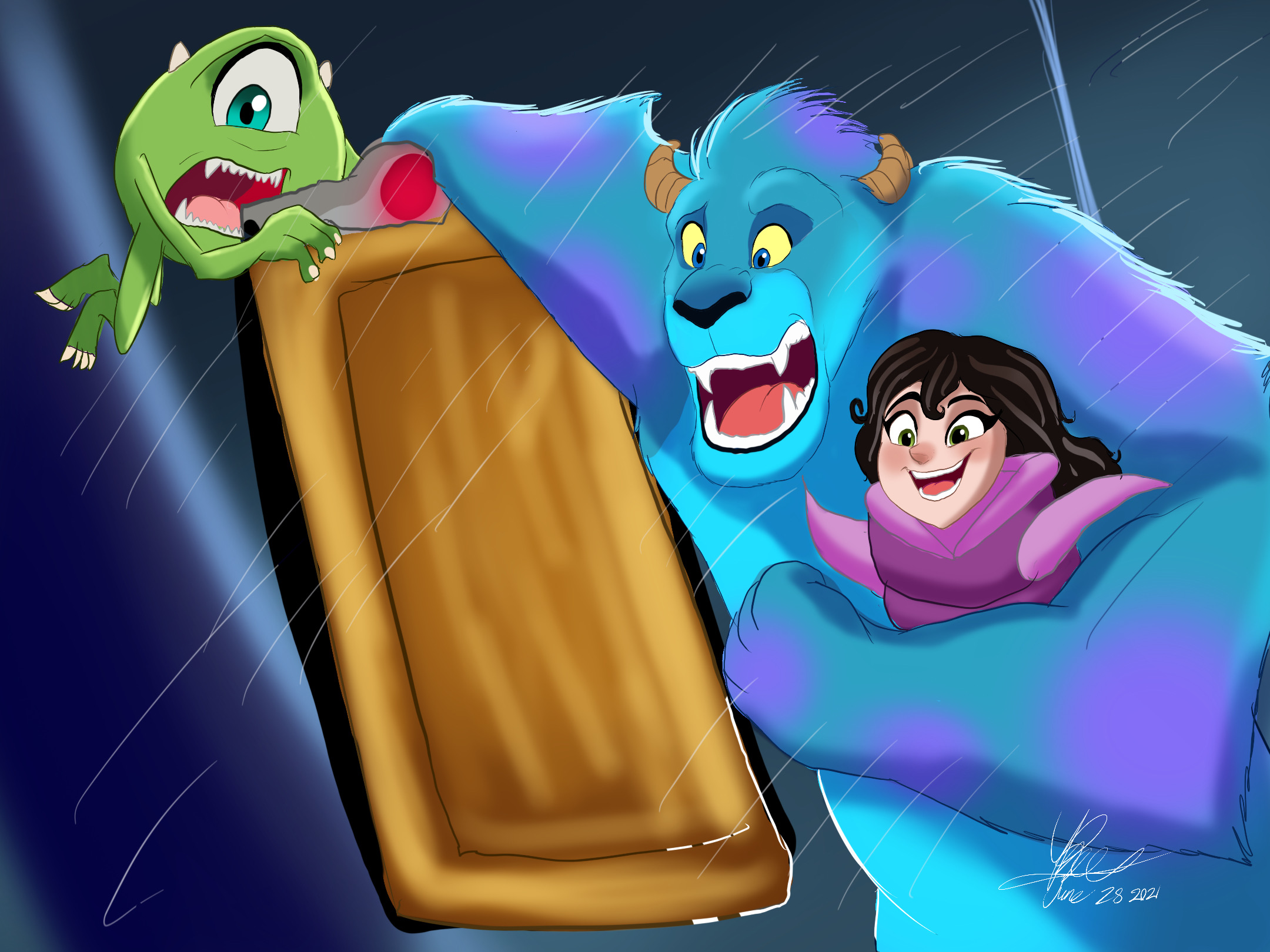 Monster Inc]~ Door Chase by superbosa on DeviantArt