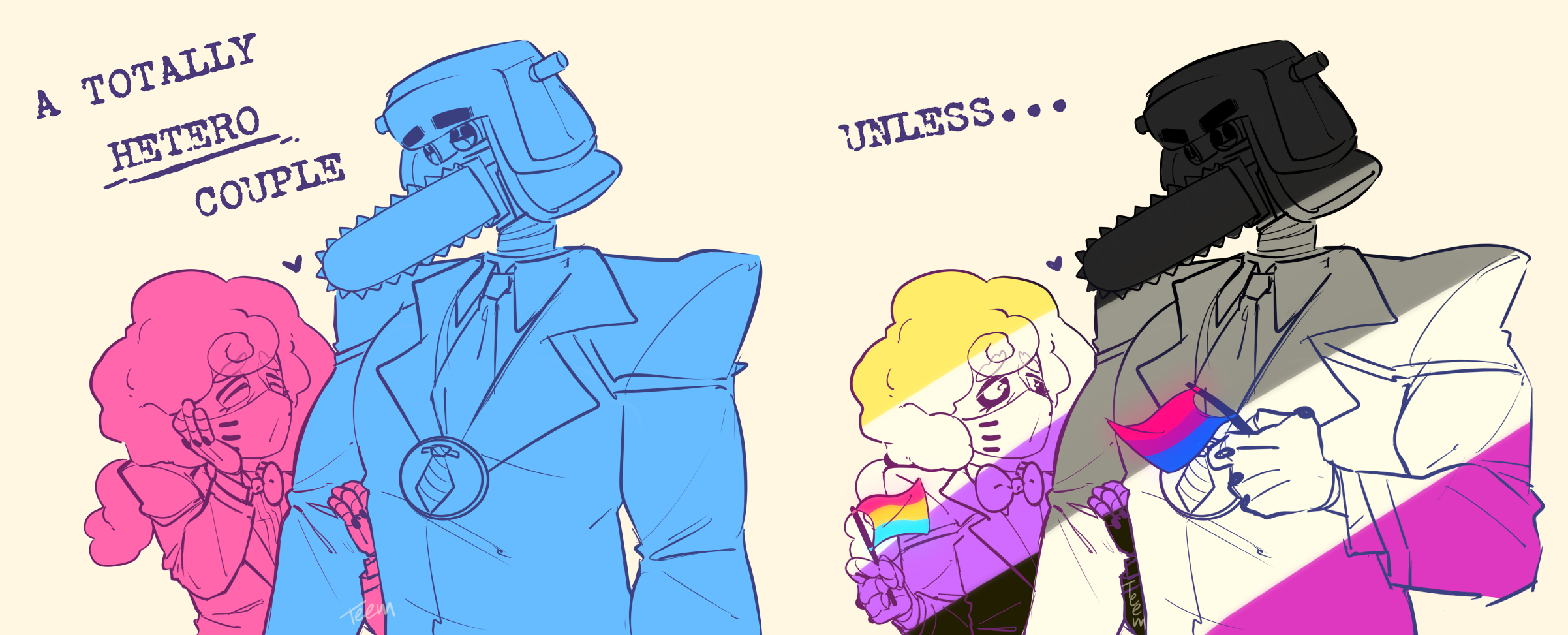 a totally hetero couple by TeemBle on DeviantArt