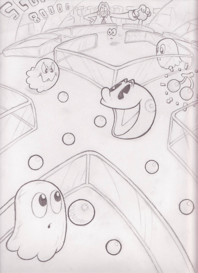 Pacman sketch by mattdog1000000 on DeviantArt