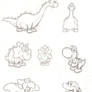 Yoshi's friends sketches
