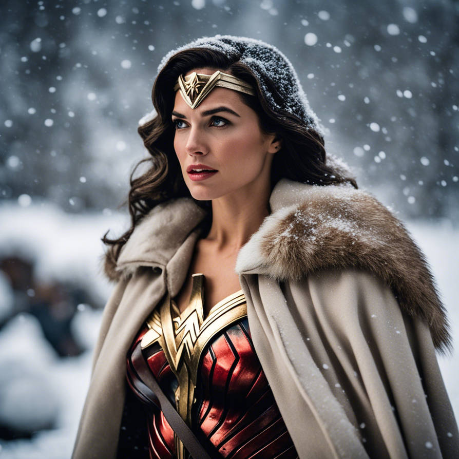Wonder Snowfall Wonder Woman with Steve Trevor in snow by movielegend on DeviantArt