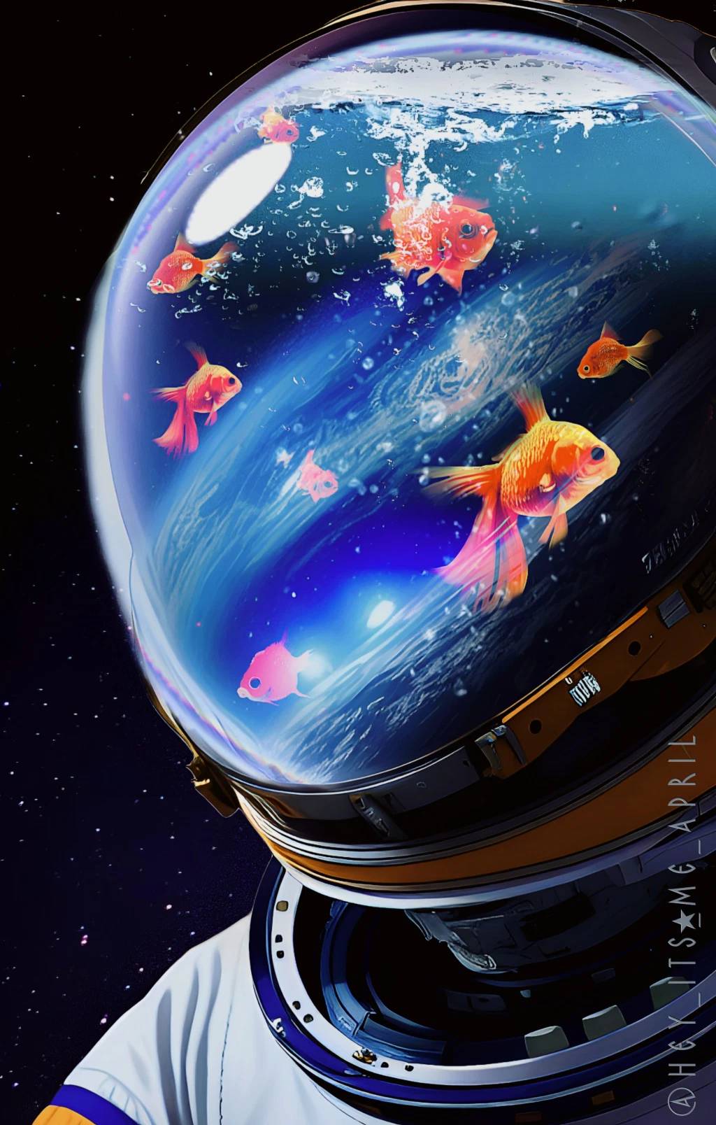 Fish In Space Astronaut Fish
