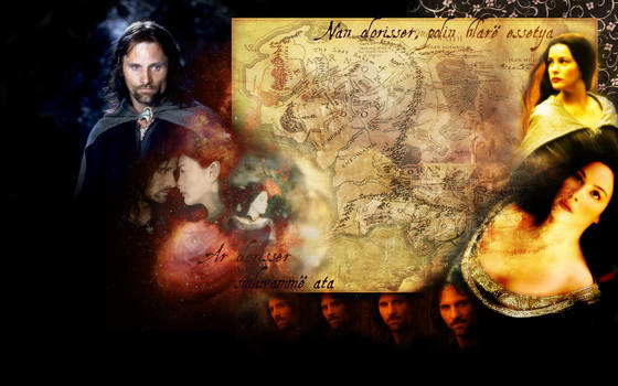 Wallpaper: Aragorn and Arwen.