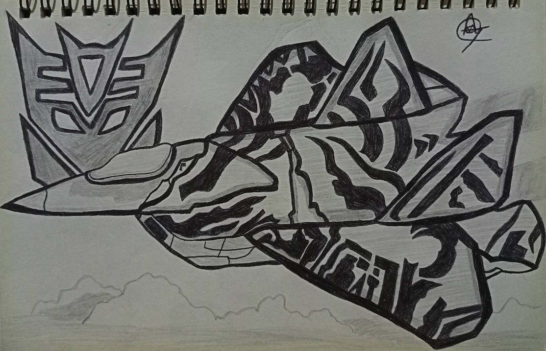 F22 Raptor Starscream with Cybertronian Tattoo by Shadow053106 on