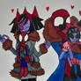 Peter and muffet hugging stuff toys