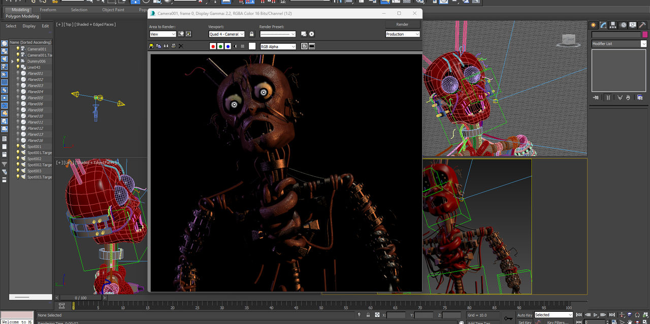 Springtrap without Suit by coffeecupmodelling on DeviantArt