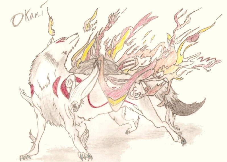 Okami Drawing by waterdeckftw on DeviantArt