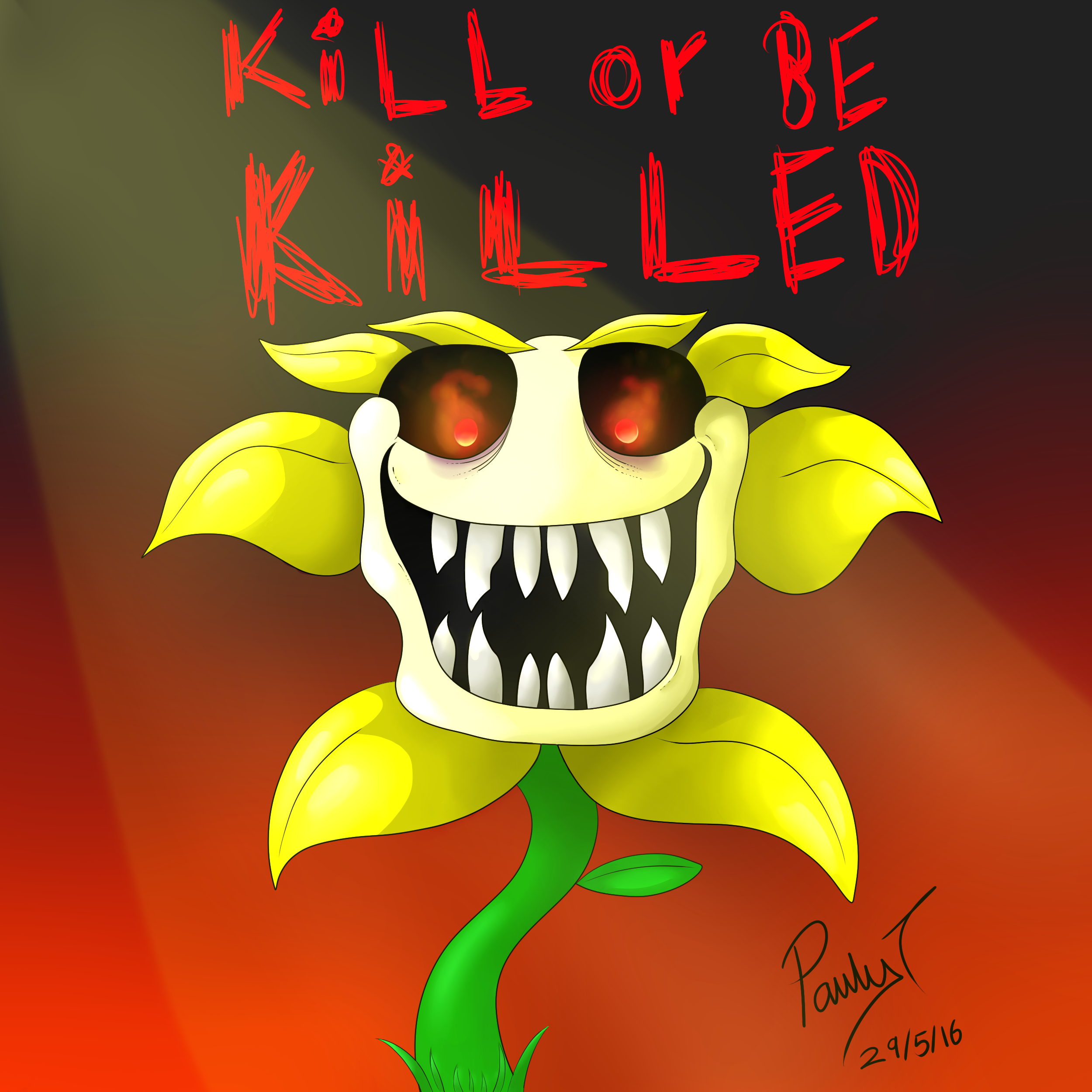 Flowey Pixel Art: It's Kill Or Be Killed