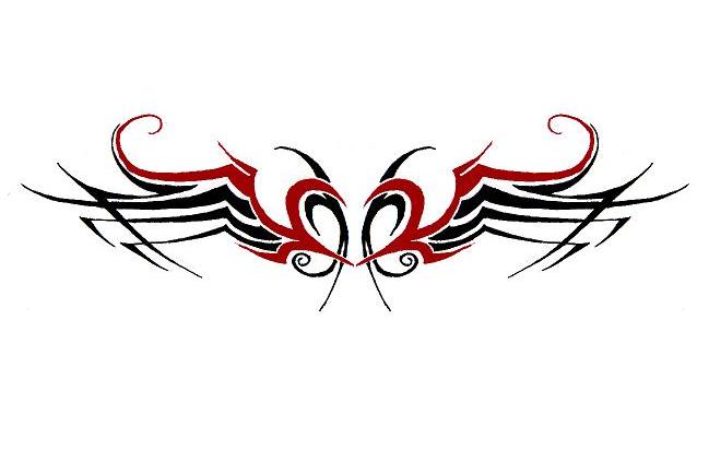 Tribal Wings Tattoo Designs For Men