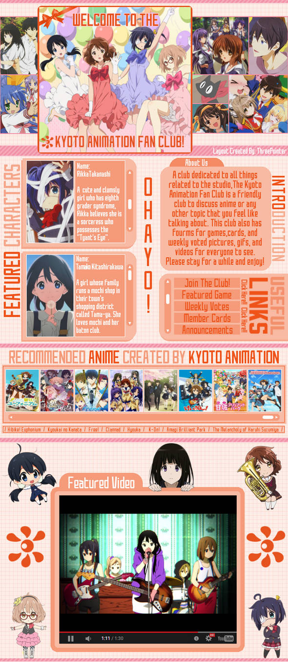 MAL Layout Kyoto Animation Club! by 2494Paul on DeviantArt