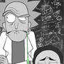 Rick and Morty black and white