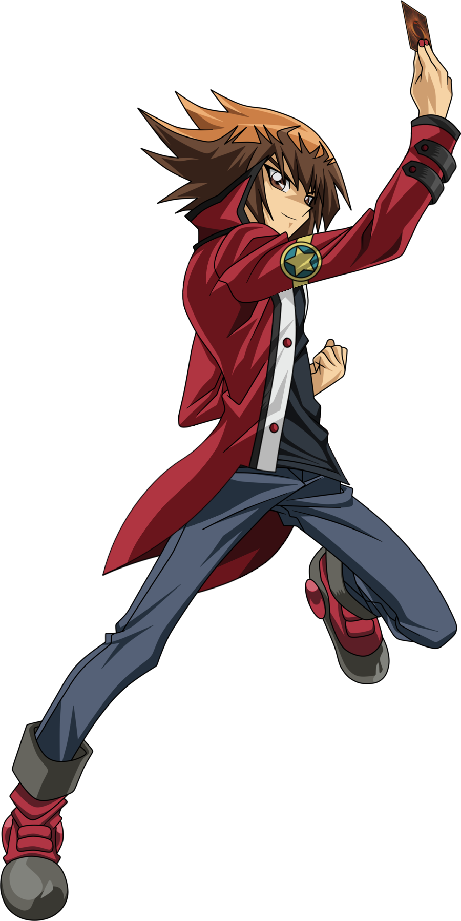 Jaden Yuki in an (Arc-V) academy uniform