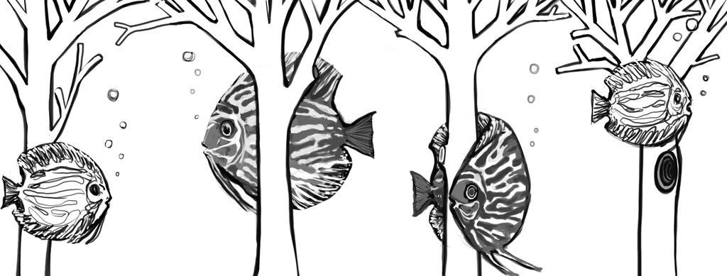 Tree Fish Drawing trees and fishes by tyleoile on DeviantArt