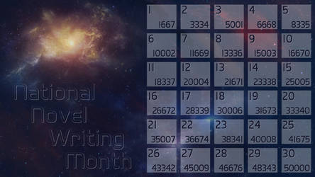 Space NaNoWriMo Calendar