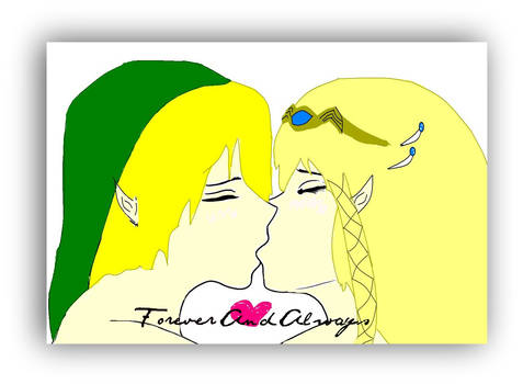 Link and Zelda Kissing