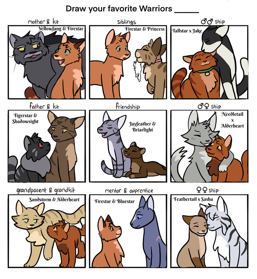 Favorite Warrior Cats Meme By Moonstruck Badger On Deviantart Favorite Warrior Cats Meme By Moonstruck Badger On Deviantart