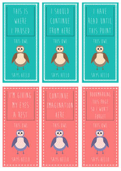 Owl Bookmarks