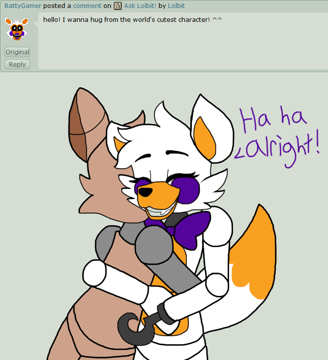 Lolbit X Fredbear por AsktheMangles.deviantart no @DeviantArt papel de  parede HD