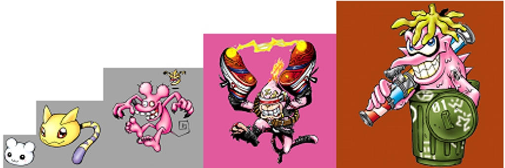 Garbagemon Evolution Line Gerbemon Evolution Line by MRuslanY on DeviantArt