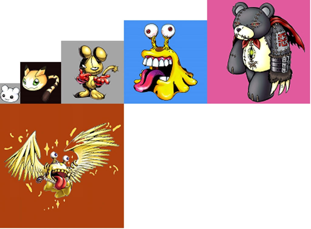 Gold Numemon Evolution Line by MRuslanY on DeviantArt