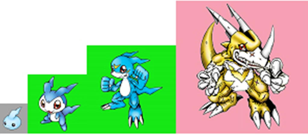 Gold V-dramon Evolution Line by MRuslanY on DeviantArt