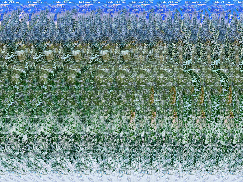 New Year Stereogram Poster by 3Dimka on DeviantArt