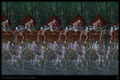 Crazy Night. 3D-Stereogram