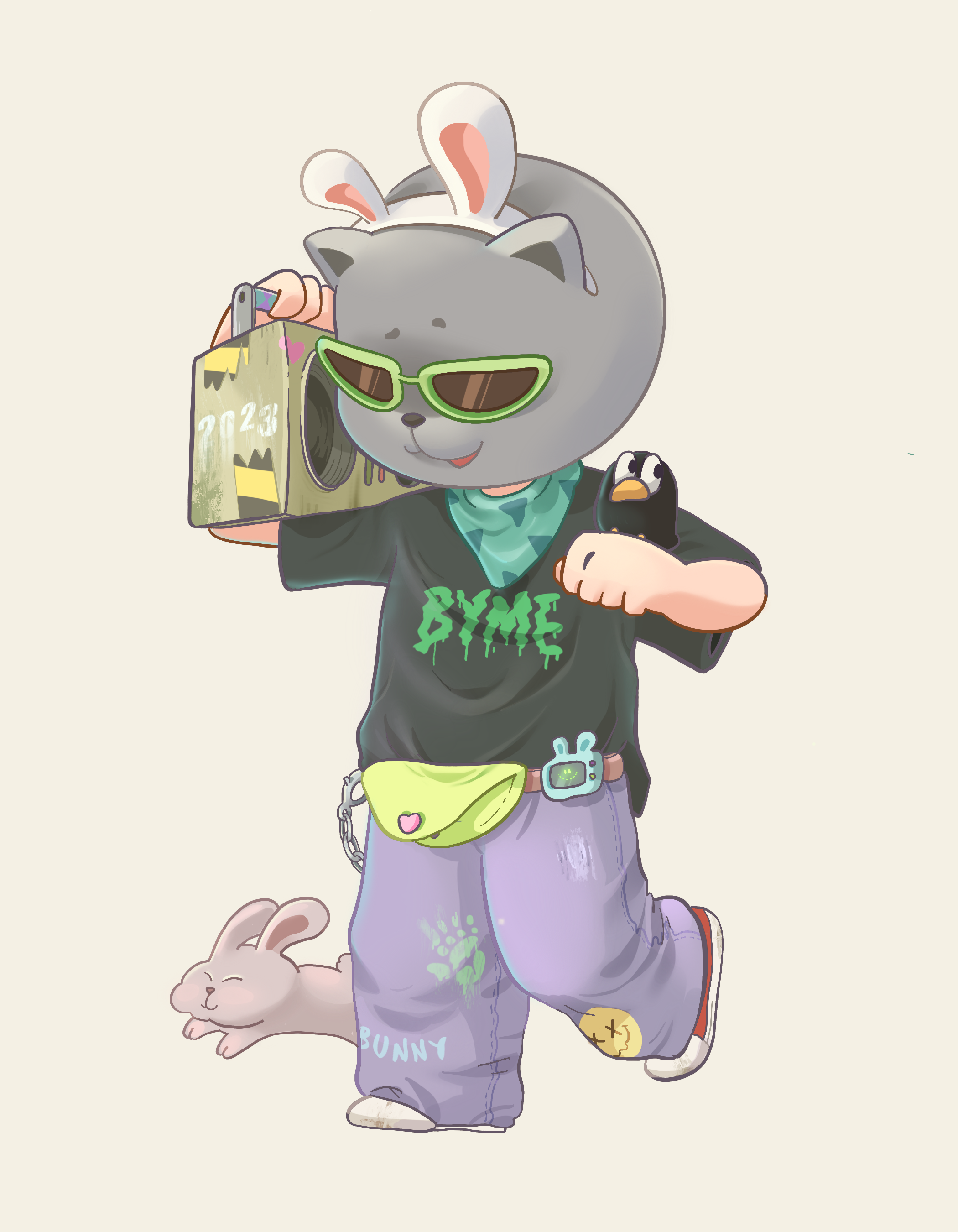 The radio bunny by BYMEoriginal on DeviantArt