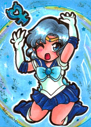 ACEO No. 6 Chibi Sailor Mercury