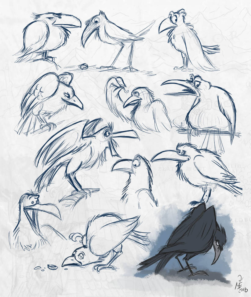 Crow Character Design Character Design - Crow by HairyProblems on DeviantArt