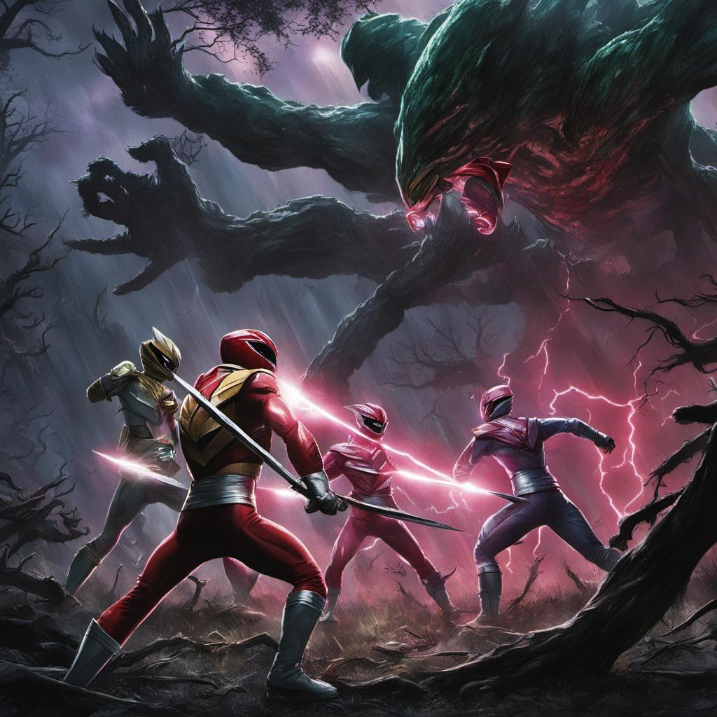 A Fight in the Forest at Night
