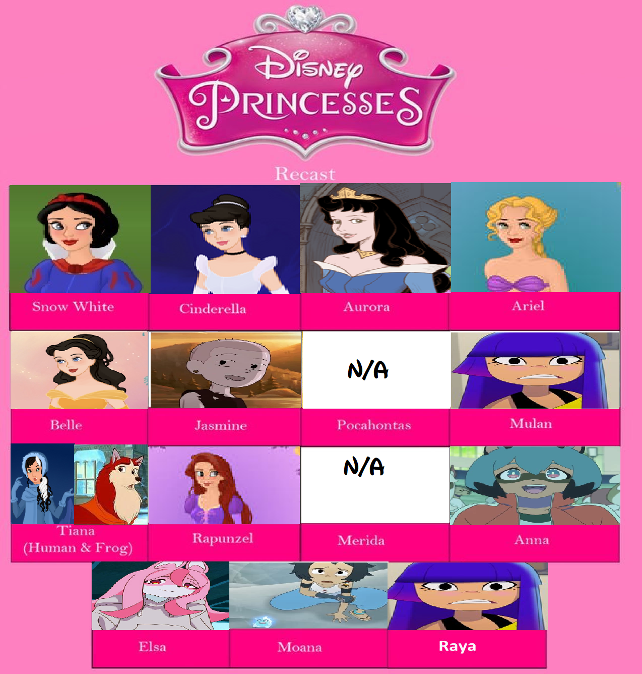 Disney Princess Recasts by SailorPrincess95 on DeviantArt