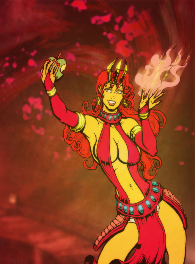 Relicia Jezebel wielding her Sorcery