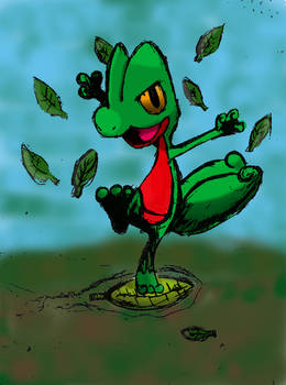 Treecko dibujado :O