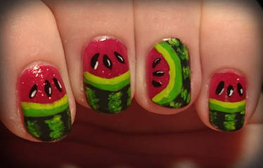 Watermelon Nail Art